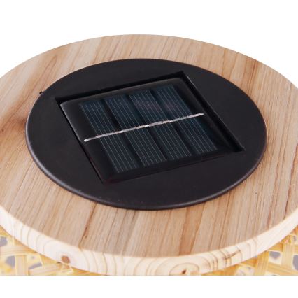 Globo - LED apšvietimas, įkraunamas saulės energija LED/0,06W/3V bambukas IP44