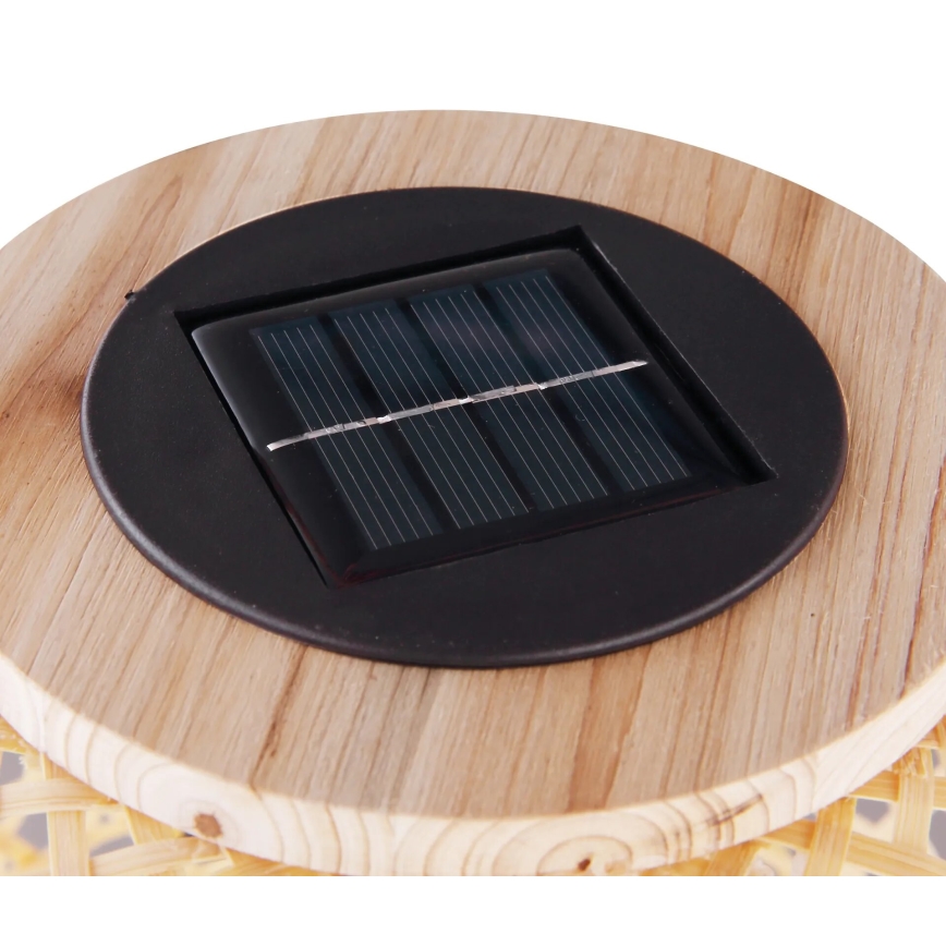 Globo - LED apšvietimas, įkraunamas saulės energija LED/0,06W/3V bambukas IP44