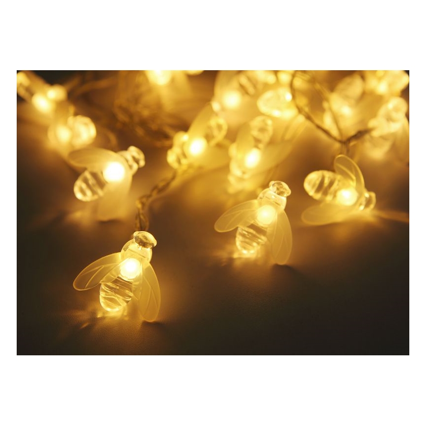 Globo - LED grandinė, įkraunama saulės šviesa 20xLED/0,06W/3V IP44 300 mAh