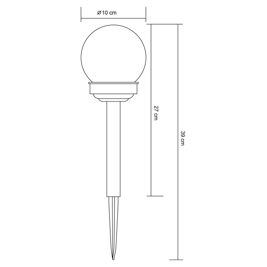 Globo 33699-12 - LED šviestuvas, įkraunamas saulės energija LED/1,2V IP44 100 mAh