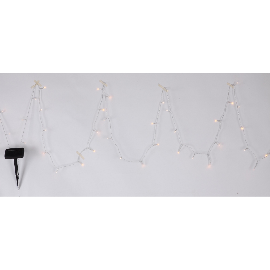 Globo - LED grandinė, įkraunama saulės šviesa 10 m 50xLED/2,4V IP44