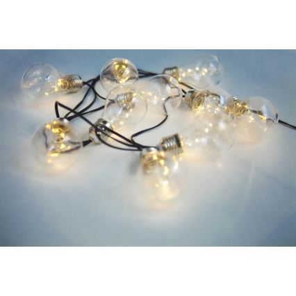 Globo - LED grandinė, įkraunama saulės šviesa 10xLED/0,06W/3,2V 380 cm IP44