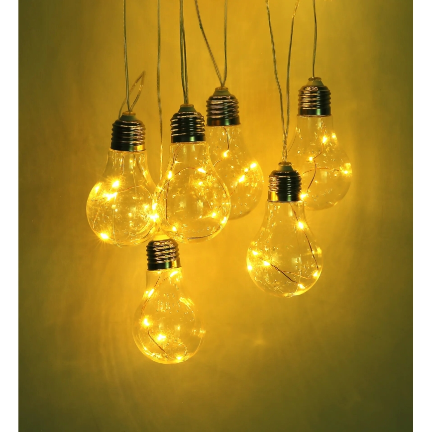 Globo - LED grandinė, įkraunama saulės šviesa 10xLED/0,06W/3,2V 380 cm IP44