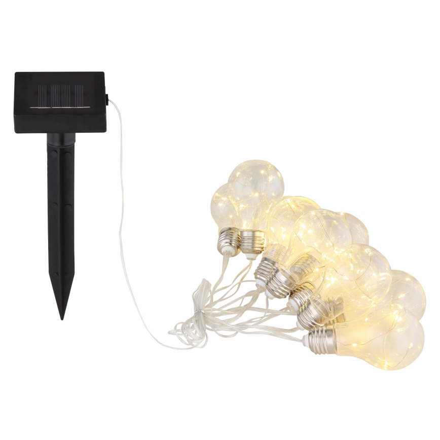 Globo - LED grandinė, įkraunama saulės šviesa 10xLED/0,06W/3,2V 380 cm IP44