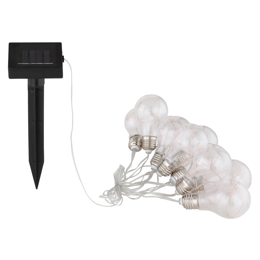 Globo - LED grandinė, įkraunama saulės šviesa 10xLED/0,06W/3,2V 380 cm IP44