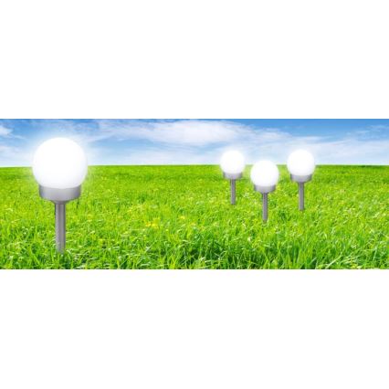 Globo - KOMPLEKTAS 3x LED apšvietimas, įkraunamas saulės energija LED/0,06W/3V 4000K diametras 10 cm IP44