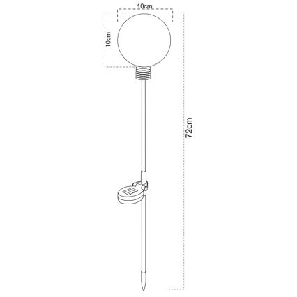 Globo - LED saulės šviestuvas LED/3,2V IP44 600 mAh