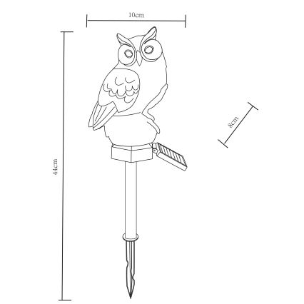 Globo - LED Saulės energijos šviestuvas LED/0,06W/3V IP44 pelėda
