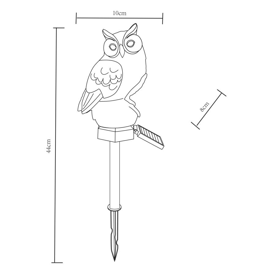 Globo - LED Saulės energijos šviestuvas LED/0,06W/3V IP44 pelėda