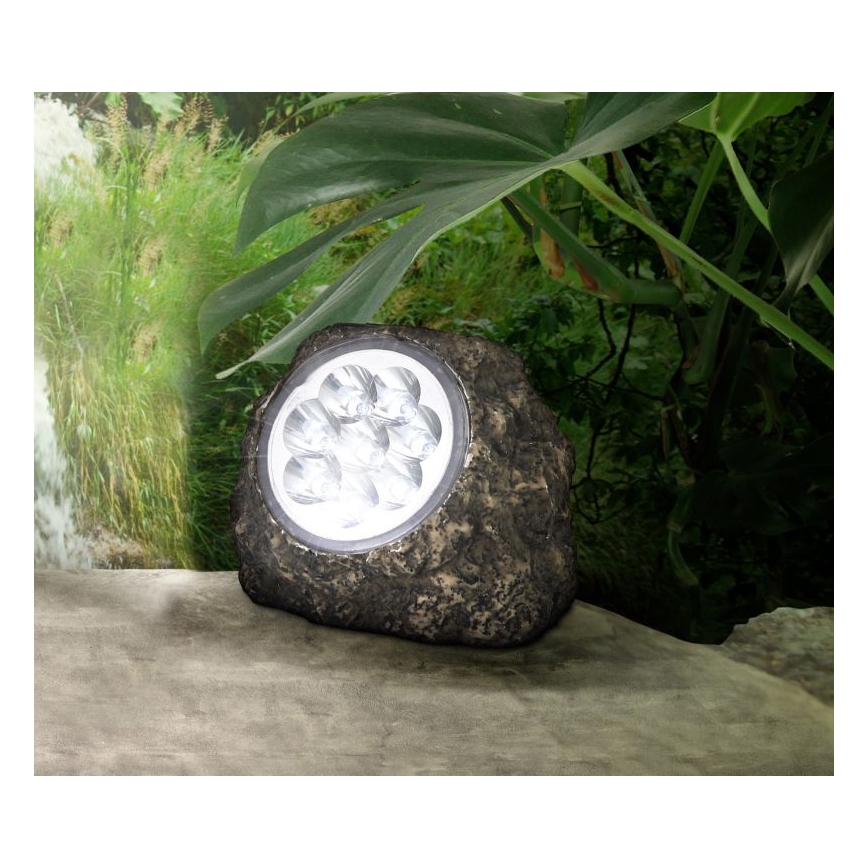 Globo - LED apšvietimas, įkraunamas saulės energija 8xLED/0,06W/3V IP44 600 mAh