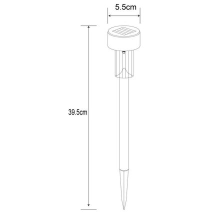 Globo - LED šviestuvas, įkraunamas saulės energija LED/0,06W/1,2V IP44