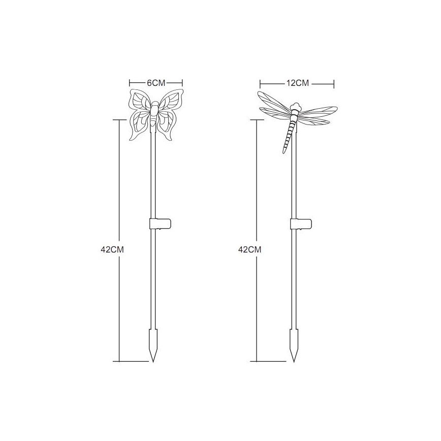 Globo - KOMPLEKTAS 4x LED apšvietimas, įkraunamas saulės energija LED/0,06W/3V IP44