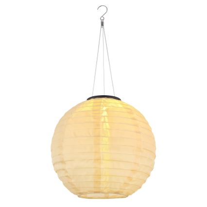 Globo - LED Pakabinamas šviestuvas, įkraunamas saulės energija LED/0,5W/3V IP44 300 mAh smėlio spalva