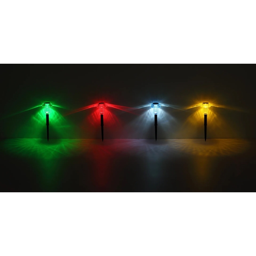 Globo - KOMPLEKTAS 4x LED RGB šviestuvas, įkraunamas saulės energija LED/0,05W/3V IP44