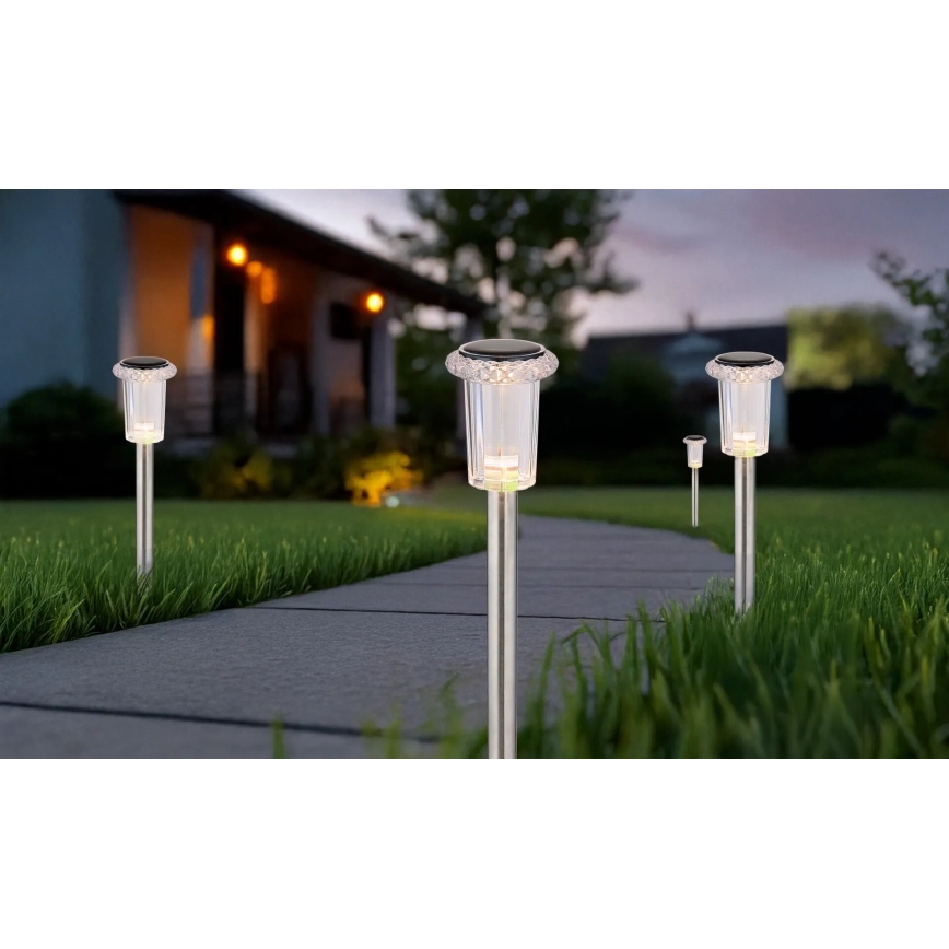Globo - KOMPLEKTAS 4x LED apšvietimas, įkraunamas saulės energija LED/0,06W/1,2V IP44 100 mAh