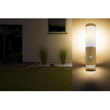 Globo - Lauko sieninis šviestuvas su jutikliu 1xE27/15W/230V IP44