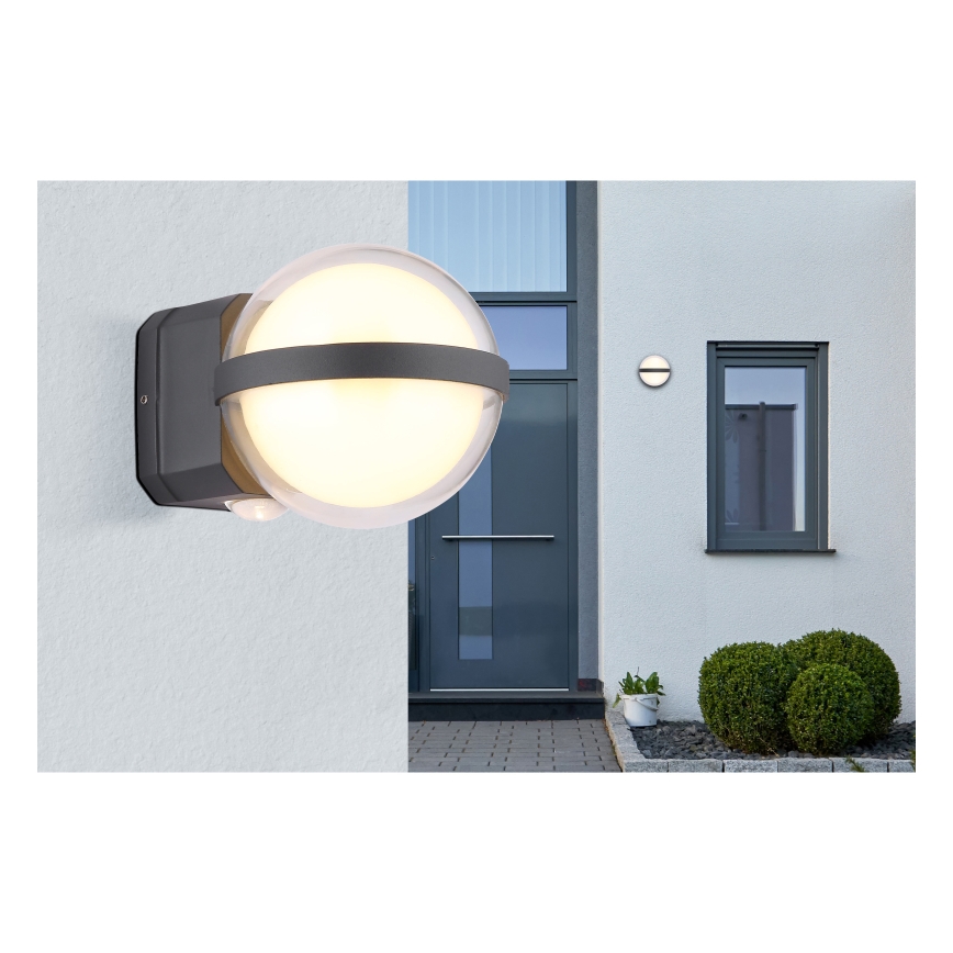 Globo - LED sieninis lauko šviestuvas LED/12W/230V IP54 juoda