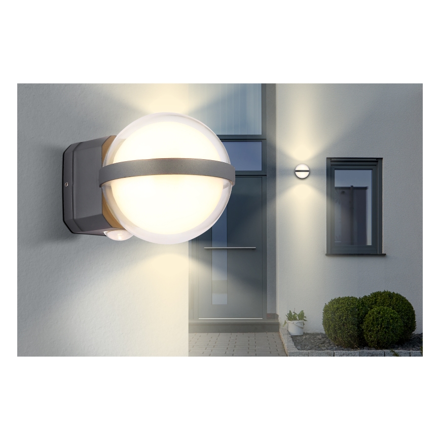 Globo - LED sieninis lauko šviestuvas LED/12W/230V IP54 juoda