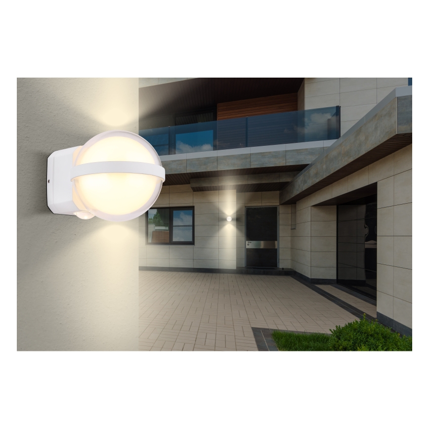 Globo - LED sieninis lauko šviestuvas LED/12W/230V IP54 balta