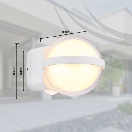 Globo - LED sieninis lauko šviestuvas LED/12W/230V IP54 balta