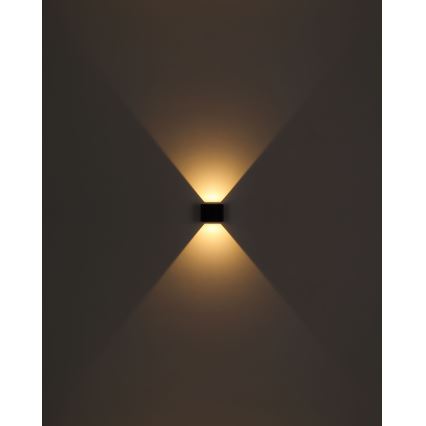 Globo - LED sieninis lauko šviestuvas 2xLED/3W/230V IP44 juoda