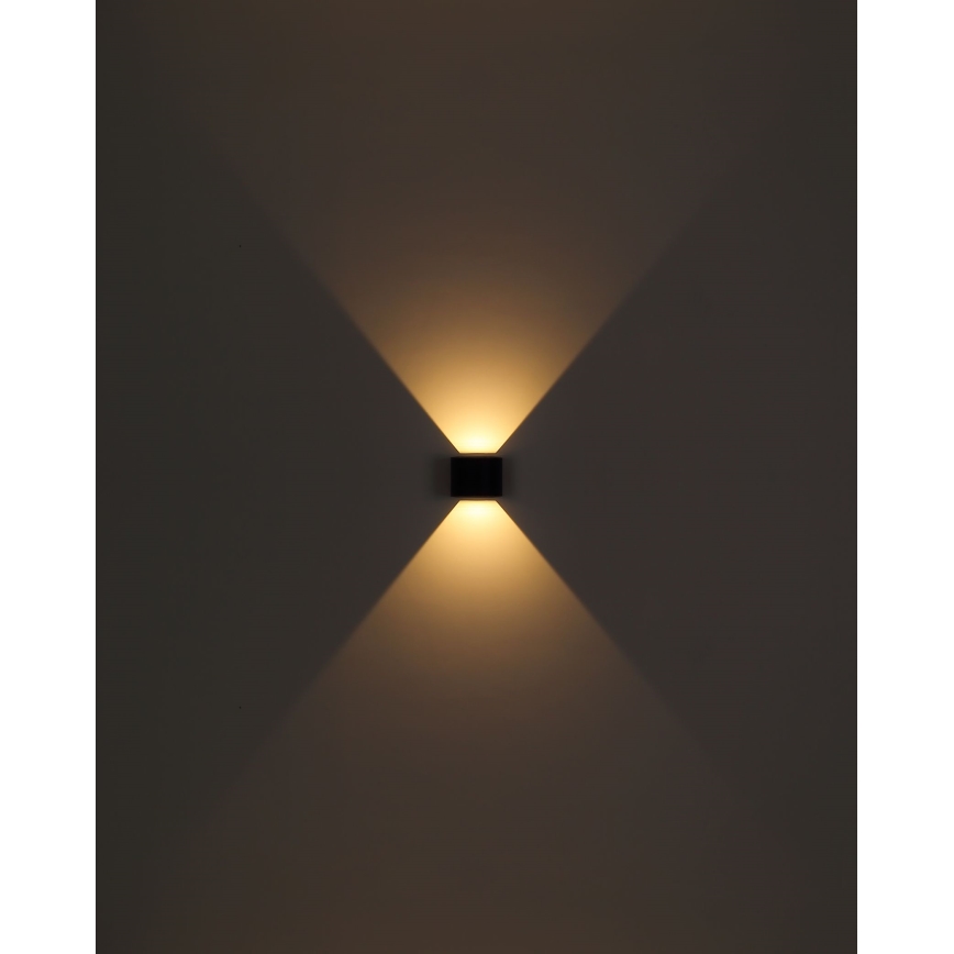 Globo - LED sieninis lauko šviestuvas 2xLED/3W/230V IP44 juoda