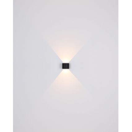 Globo - LED sieninis lauko šviestuvas 2xLED/3W/230V IP44 juoda