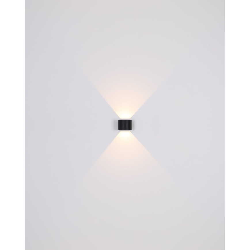 Globo - LED sieninis lauko šviestuvas 2xLED/3W/230V IP44 juoda