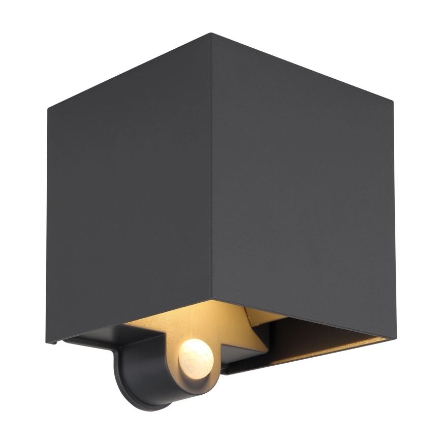 Globo - LED lauko sieninis šviestuvas su judesio jutikliu 2xLED/3W/230V IP54