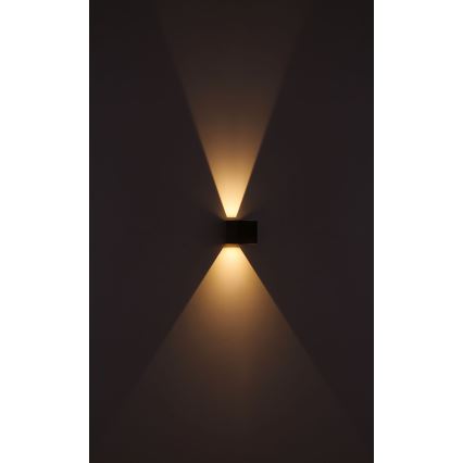 Globo - LED sieninis lauko šviestuvas 2xLED/3W/230V IP44 ruda