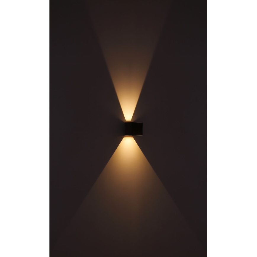 Globo - LED sieninis lauko šviestuvas 2xLED/3W/230V IP44 ruda