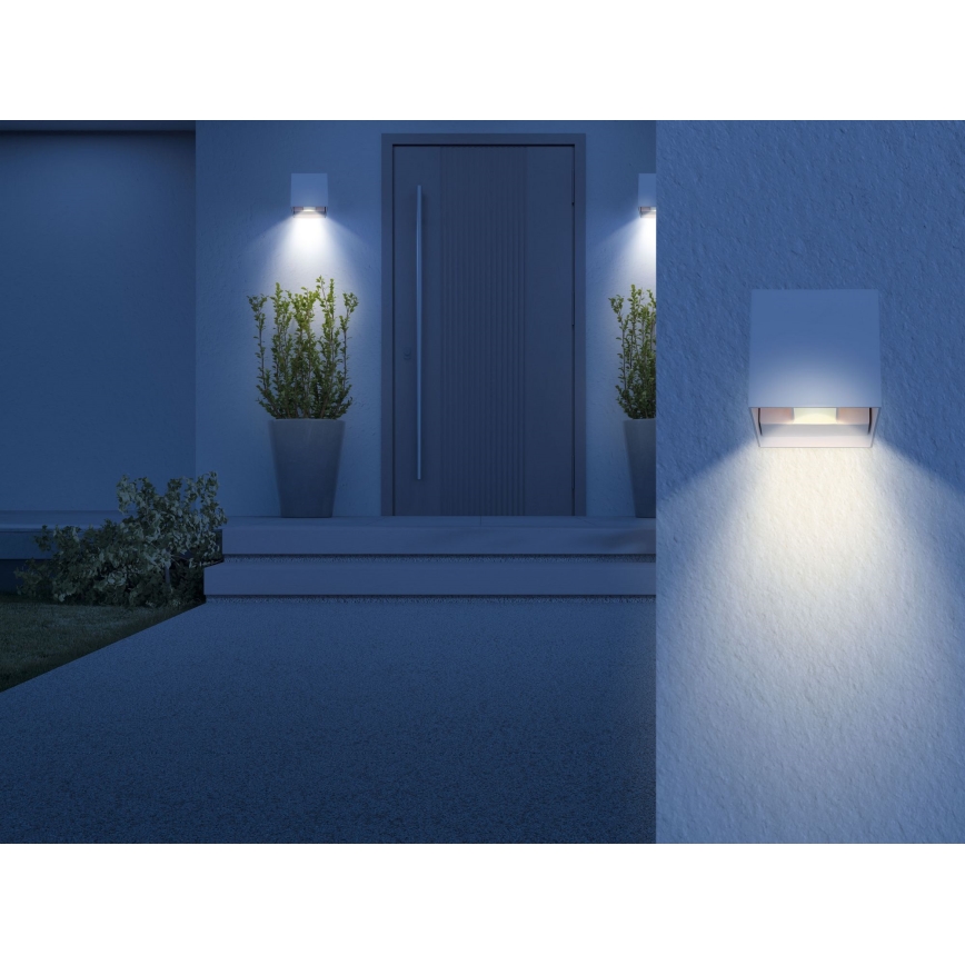 Globo - LED sieninis lauko šviestuvas 2xLED/3W/230V IP44 balta