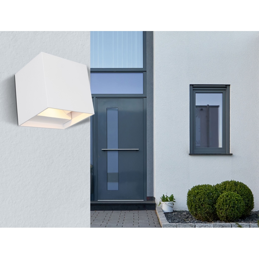 Globo - LED sieninis lauko šviestuvas 2xLED/3W/230V IP44 balta