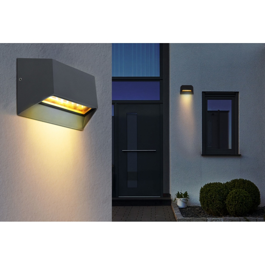 Globo - LED sieninis lauko šviestuvas LED/7W/230V IP54 antracitas