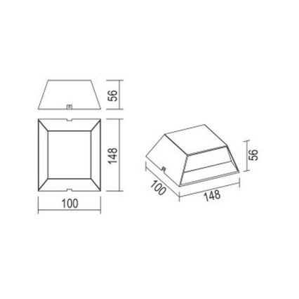 Globo - LED sieninis lauko šviestuvas LED/7W/230V IP54 antracitas