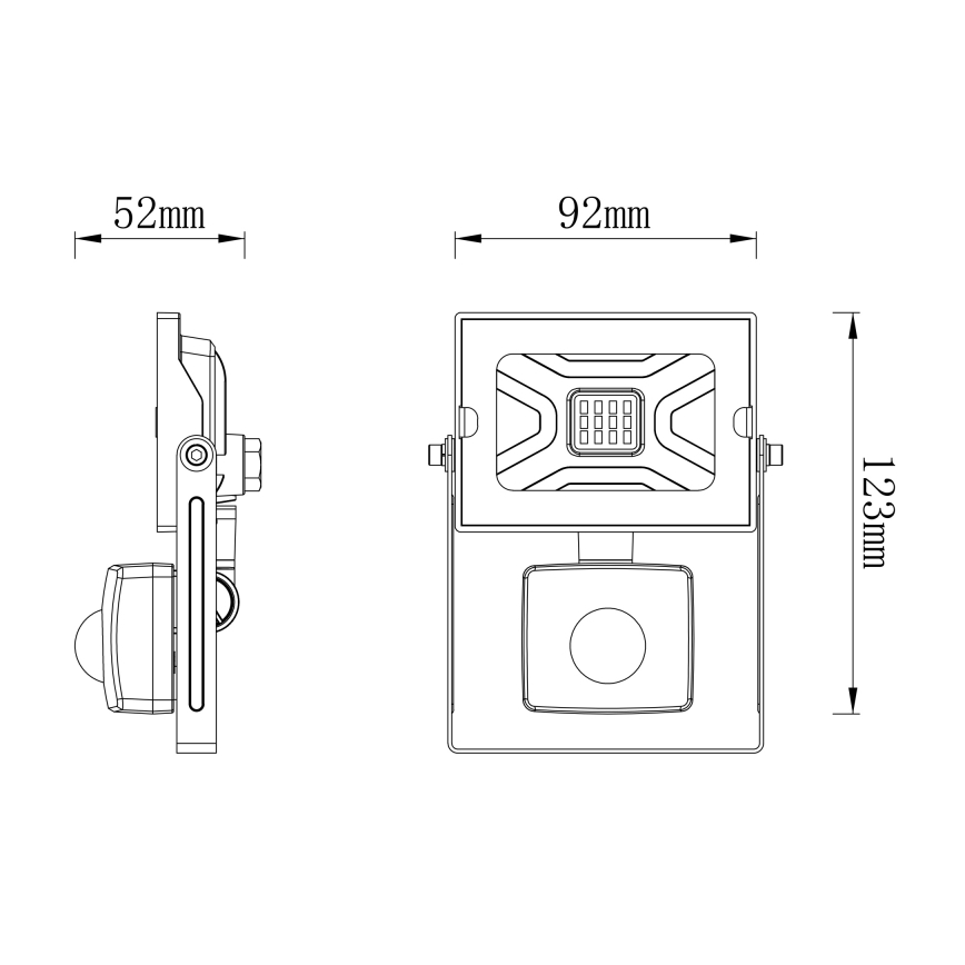 Globo - LED Prožektorius su jutikliu LED/10W/230V IP44