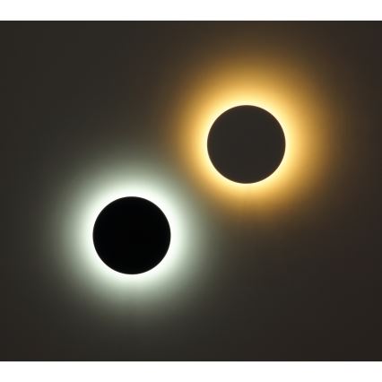 Globo - LED sieninis lauko šviestuvas LED/15W/230V 3000/4000/6000K diametras 25,2 cm IP44 juoda