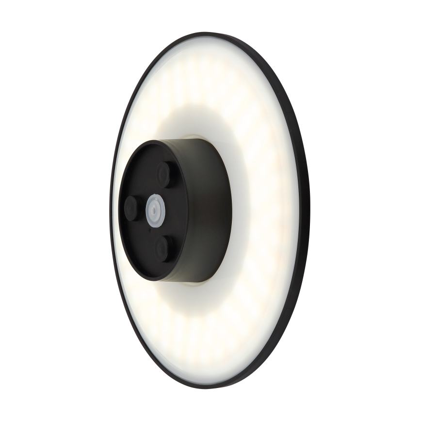 Globo - LED sieninis lauko šviestuvas LED/15W/230V 3000/4000/6000K diametras 25,2 cm IP44 juoda