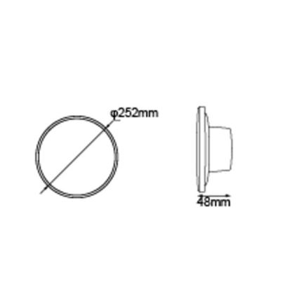 Globo - LED sieninis lauko šviestuvas LED/15W/230V 3000/4000/6000K diametras 25,2 cm IP44 juoda