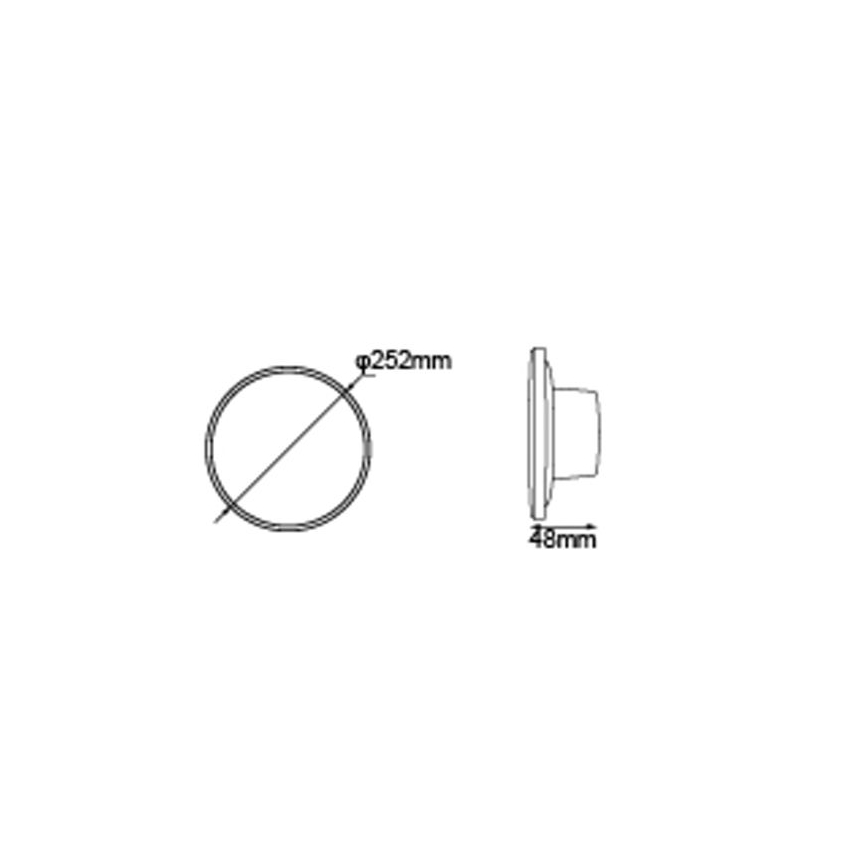 Globo - LED sieninis lauko šviestuvas LED/15W/230V 3000/4000/6000K diametras 25,2 cm IP44 juoda