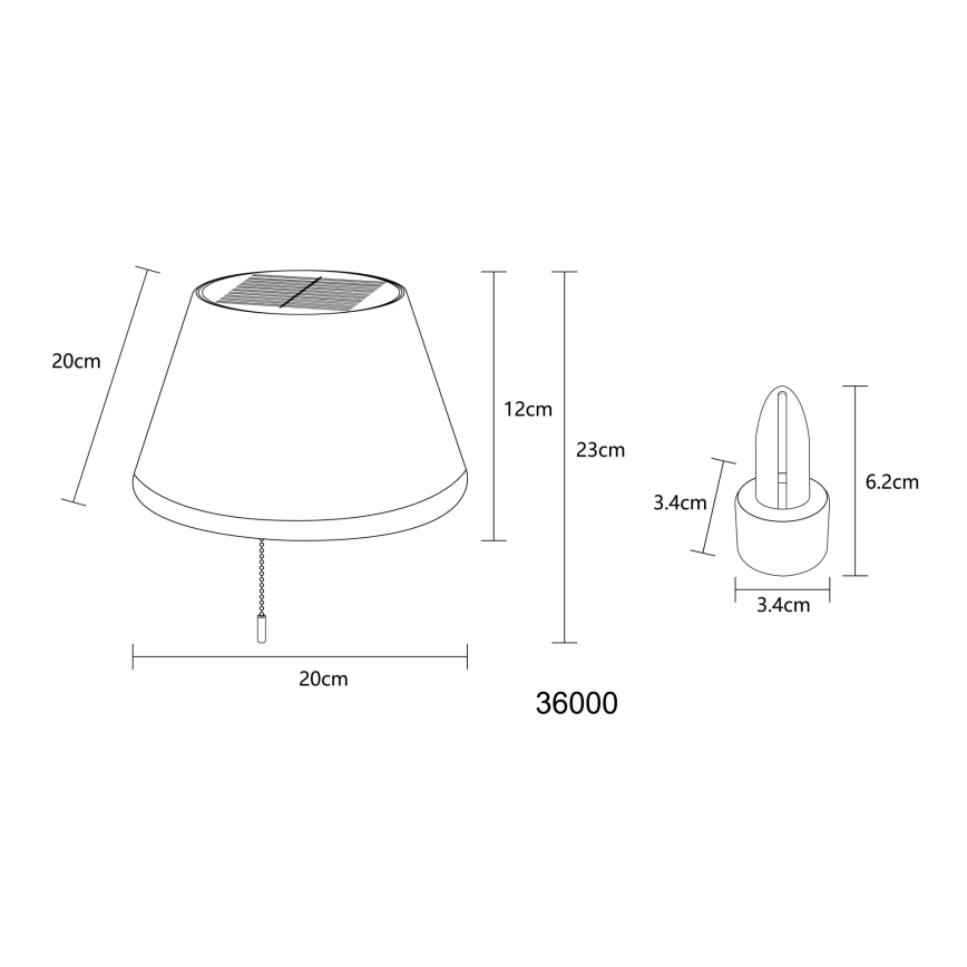 Globo - LED Saulės butelio lempos gaubtas 10xLED/1,5W/3V IP44