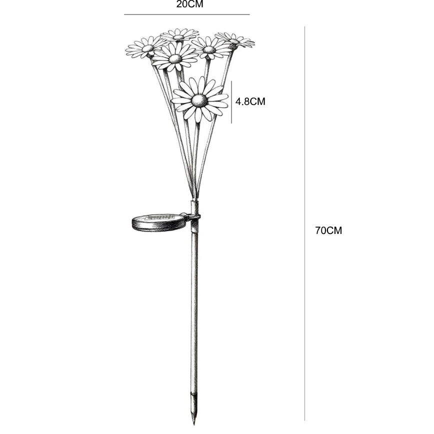 Globo - LED saulės šviestuvas 6xLED/3V IP44 600 mAh gėlė