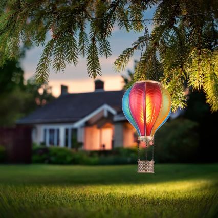 Globo - Pakabinama saulės dekoracija 20xLED/0,5W/3V IP44 Skraidantis balionas