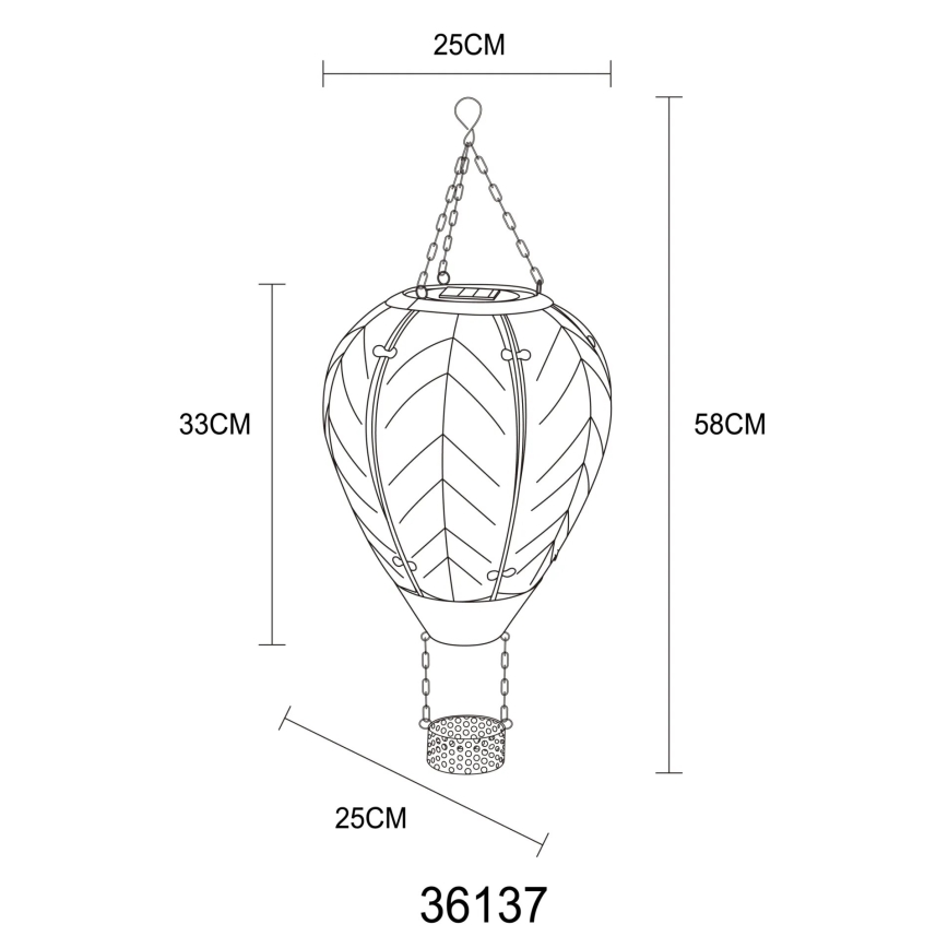 Globo - LED Pakabinama saulės dekoracija 24xLED/0,2W/3V IP44 Skraidantis balionas