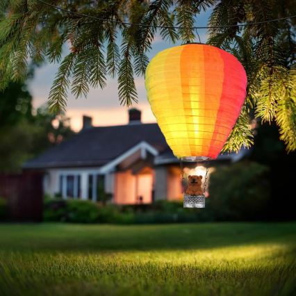 Globo - LED Pakabinama saulės dekoracija 24xLED/0,06W/3V IP44 Skraidantis balionas