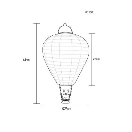 Globo - LED Pakabinama saulės dekoracija 24xLED/0,06W/3V IP44 Skraidantis balionas