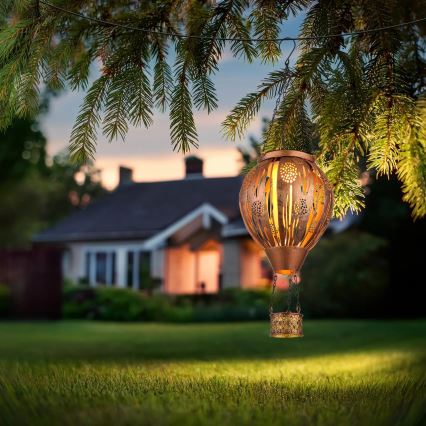Globo - LED Pakabinama saulės dekoracija 12xLED/0,02W/3V IP44 Skraidantis balionas
