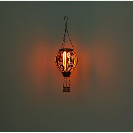Globo - LED Pakabinama saulės dekoracija 12xLED/0,02W/3V IP44 Skraidantis balionas
