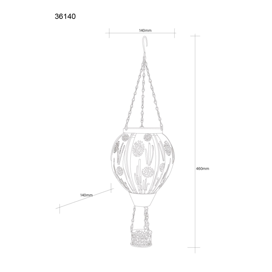 Globo - LED Pakabinama saulės dekoracija 12xLED/0,02W/3V IP44 Skraidantis balionas