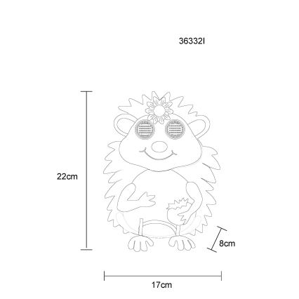 Globo - LED saulės šviestuvas 104xLED/3V IP44 300 mAh Ežys